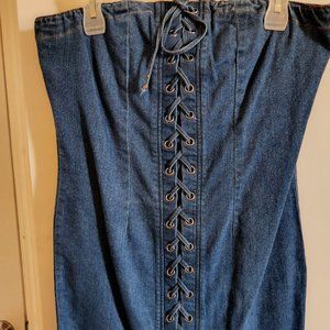 Large jeans mini dress